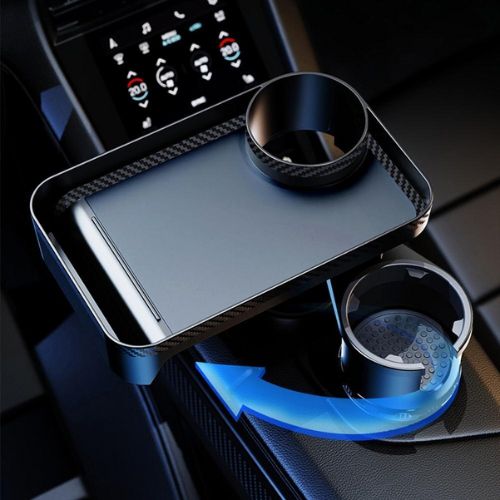 Carbon Fiber Car Cup Holder With Tray