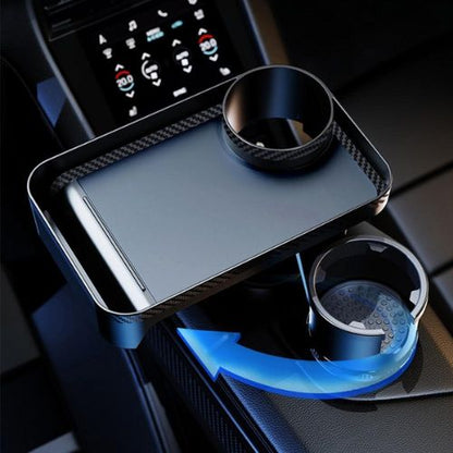 Carbon Fiber Car Cup Holder With Tray