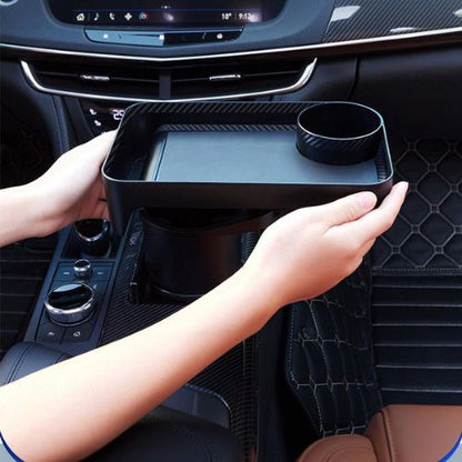 Carbon Fiber Car Cup Holder With Tray